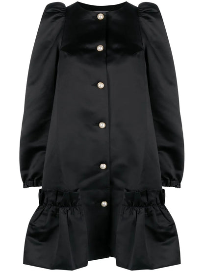 Mystery Puff Button-Up Dress