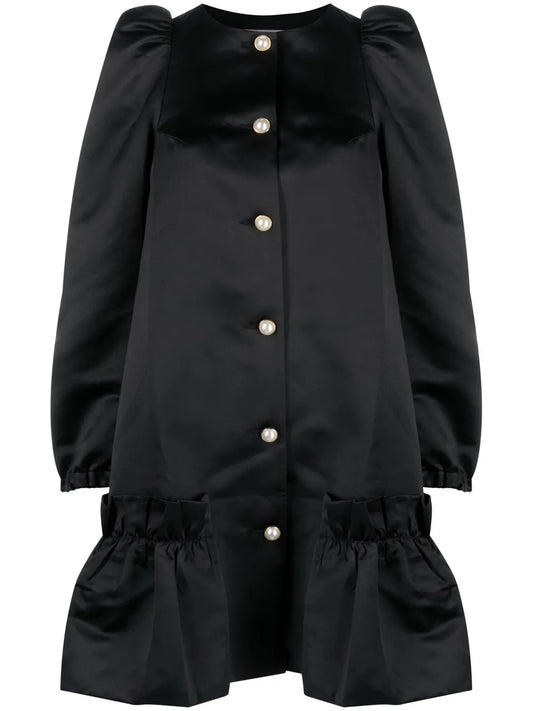 Mystery Puff Button-Up Dress