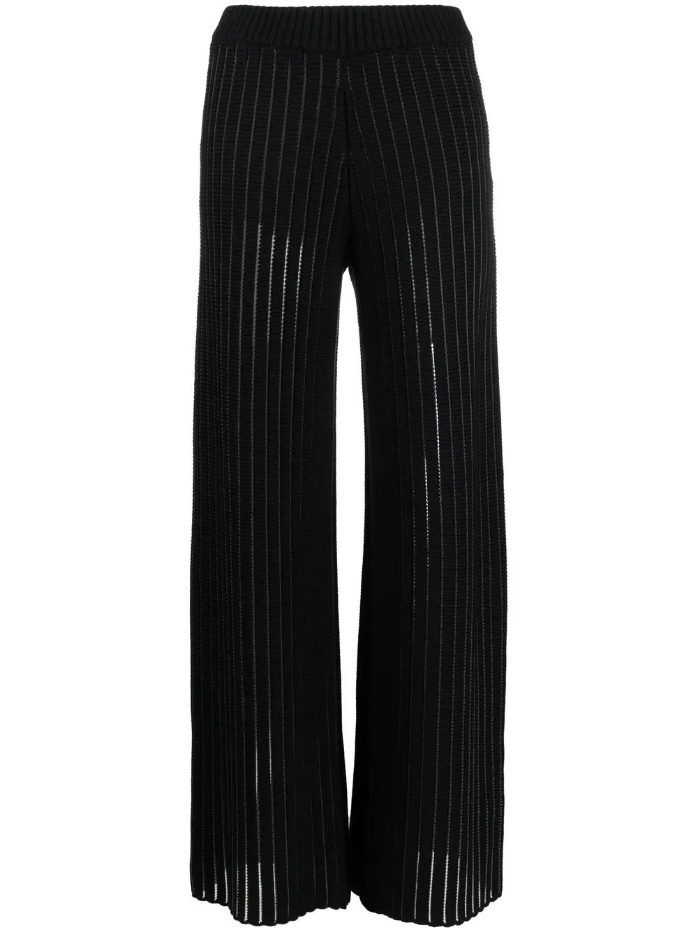 Chunky-Knit Wide-Leg Trousers