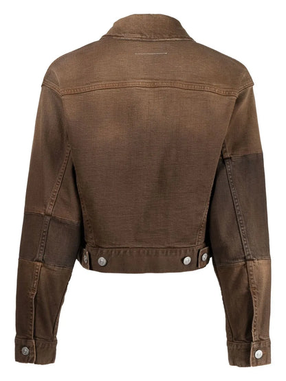 Cropped Bleach-Wash Jacket