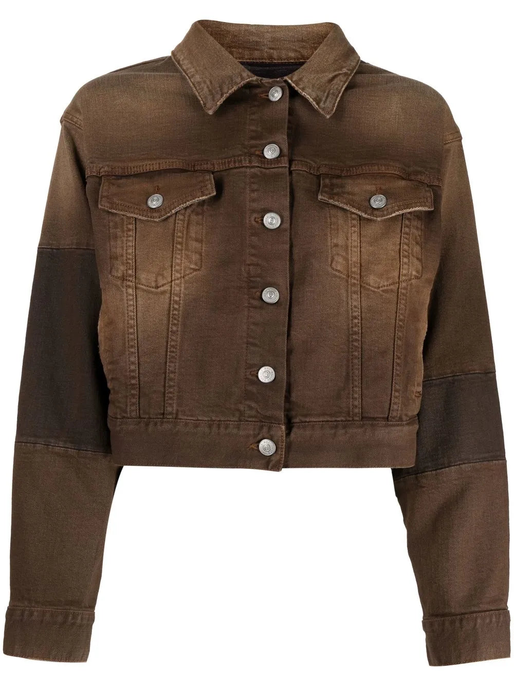 Cropped Bleach-Wash Jacket