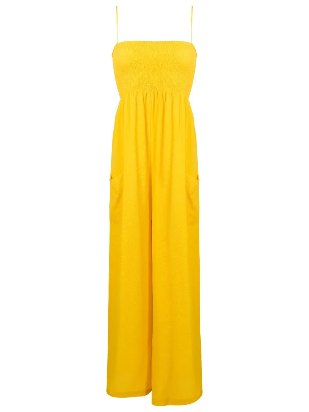 Smocked Detail Sleeveless Jumpsuit