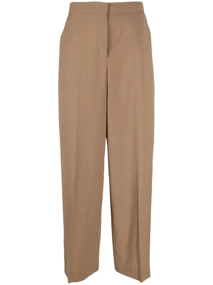 High-Waisted Straight-Leg Trousers