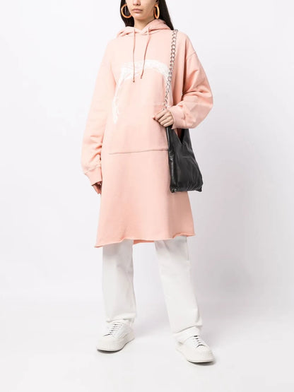 Snake-Print Hooded Dress