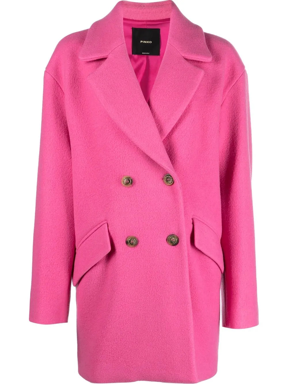 Double-Breasted Wool-Blend Coat