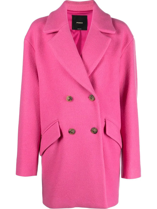 Double-Breasted Wool-Blend Coat
