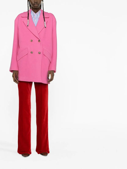 Double-Breasted Wool-Blend Coat
