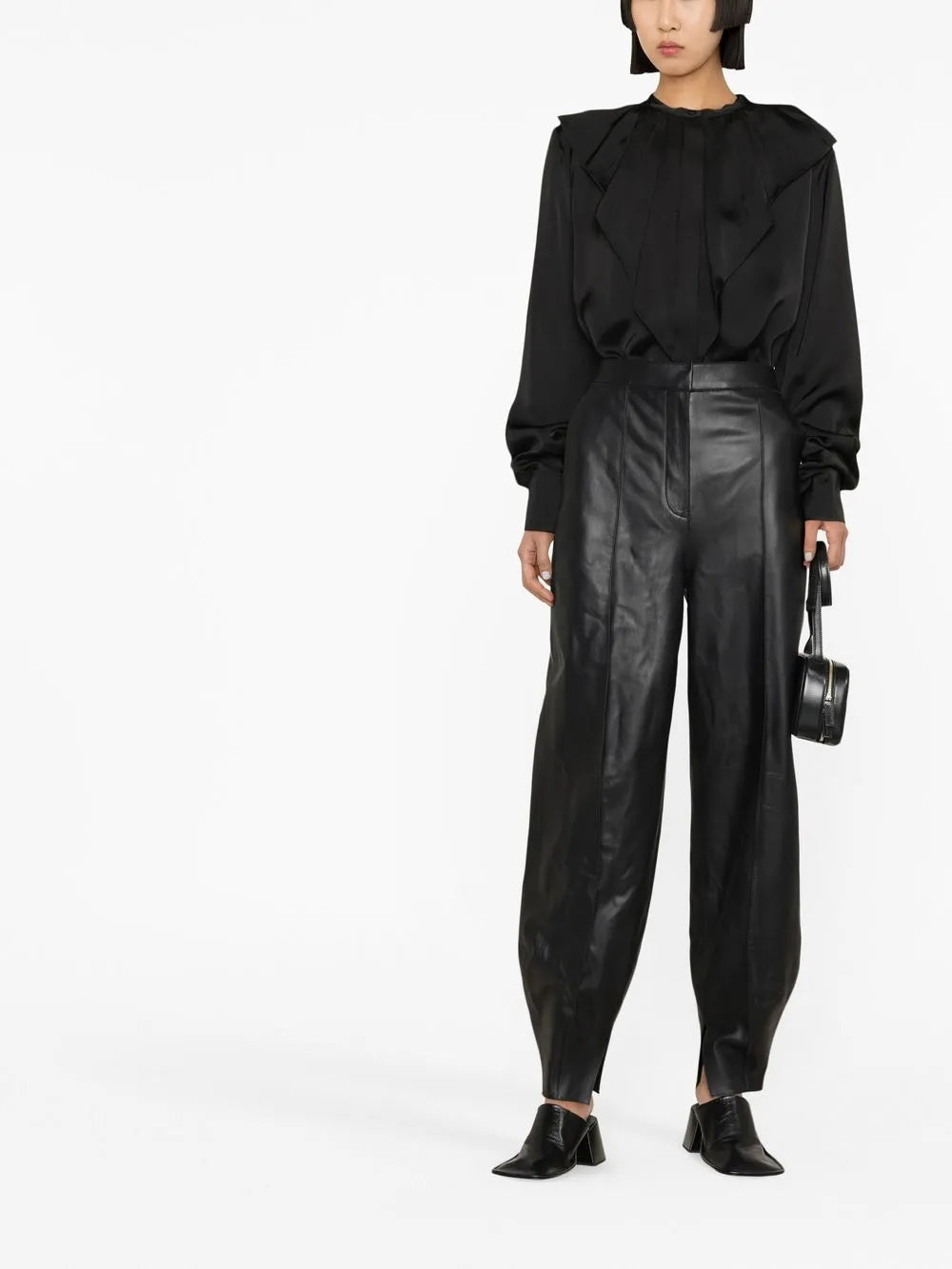 Ruffled Long-Sleeve Blouse