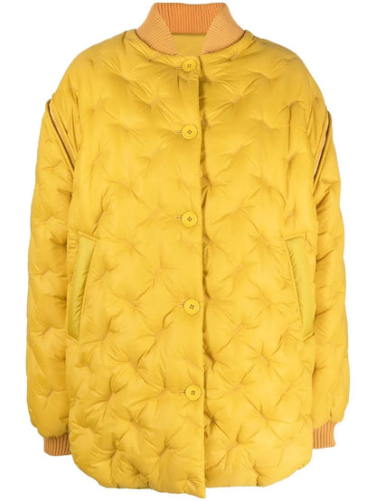 Embossed-Detail Padded Jacket