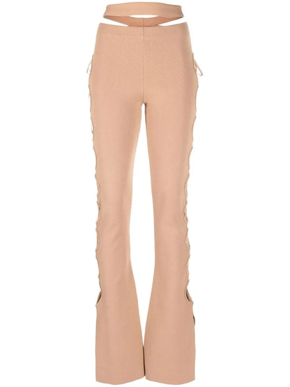 Cut Out-Detail Knitted Flares