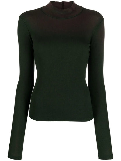 Long-Sleeve Mock-Neck Jumper
