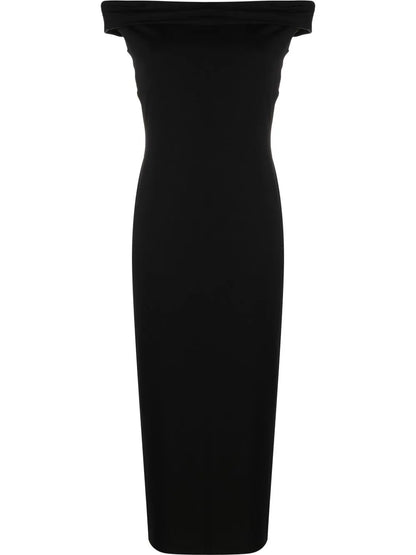 Jamen Off-Shoulder Knitted Midi Dress