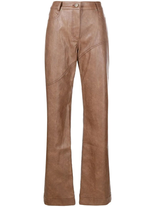 Laney Wide-Leg Vegan Leather Trousers