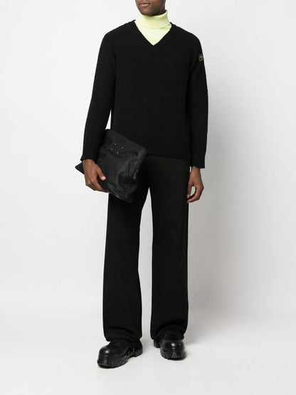 Logo-Patch V-Neck Jumper