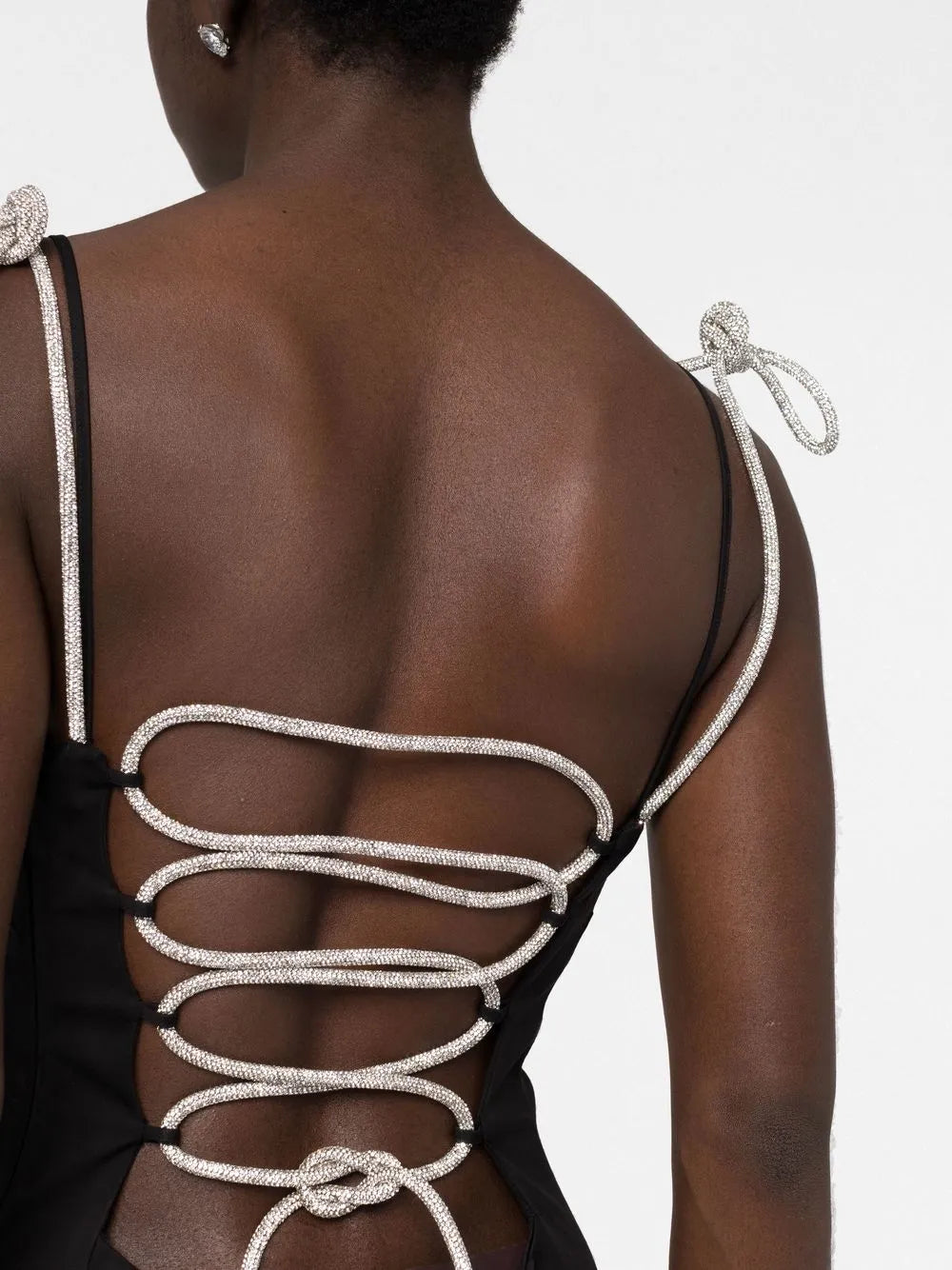 Lace-Up Detail Mini Dress