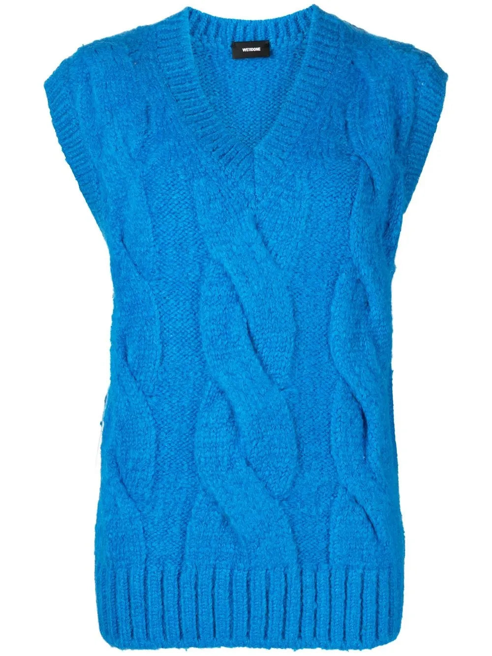 Cable-Knit Knitted Vest