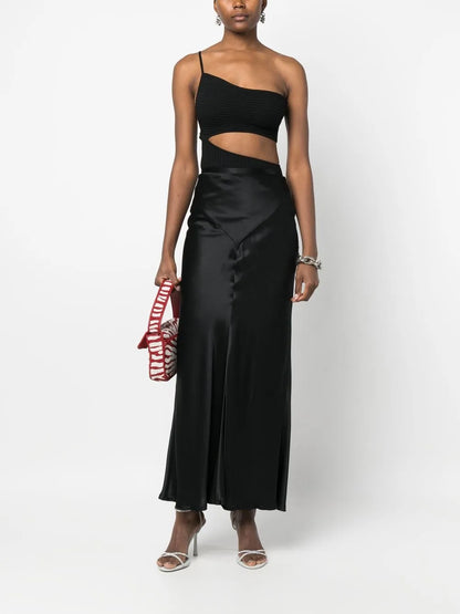 One-Shoulder Cut-Out Ribbed Top