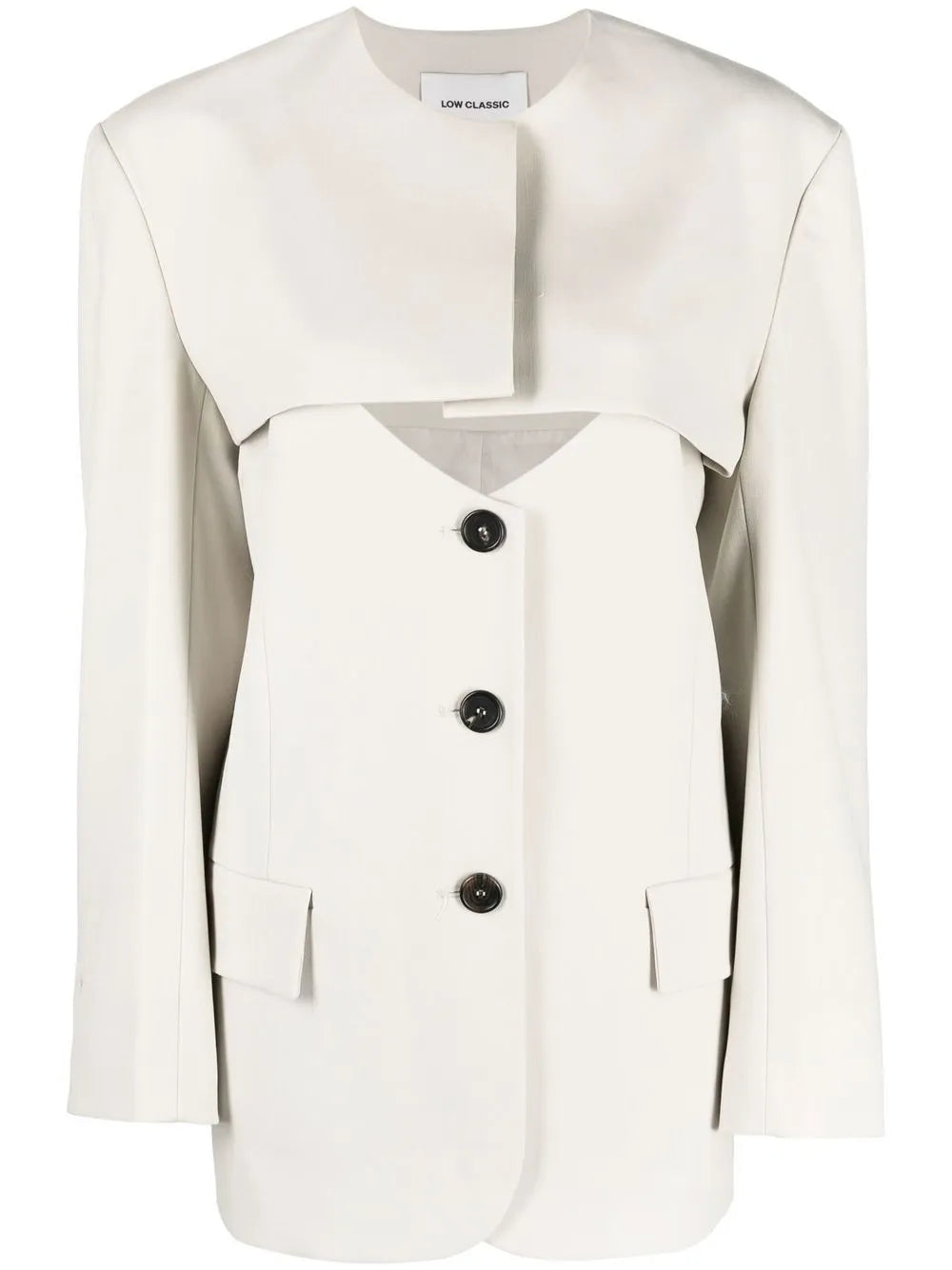 Cut-Out Buttoned Jacket