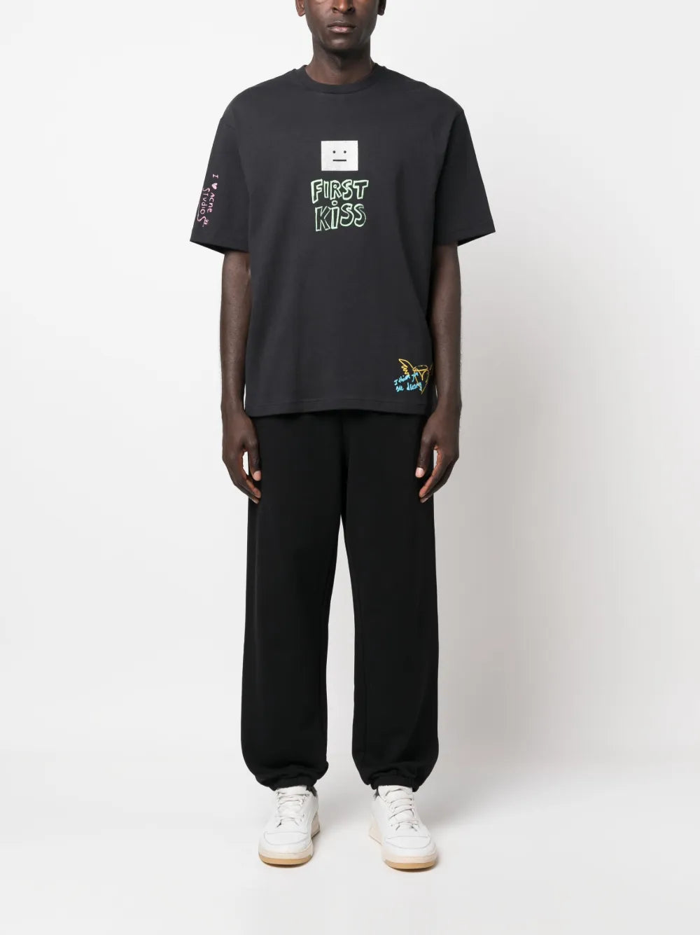 Drawstring-Waist Cotton Track Pants