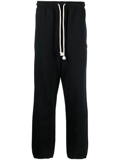Drawstring-Waist Cotton Track Pants