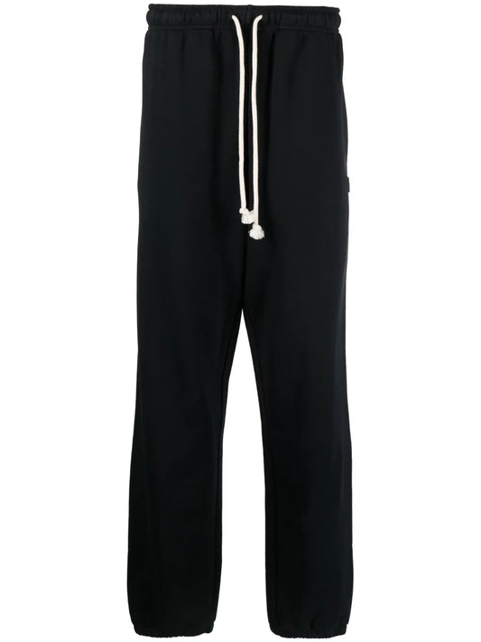 Drawstring-Waist Cotton Track Pants