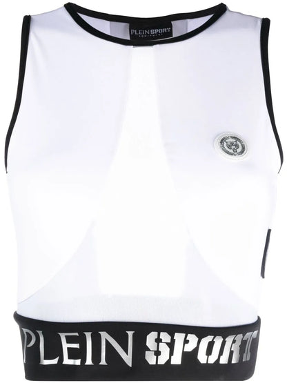 Logo Waistband Cotton Crop Top