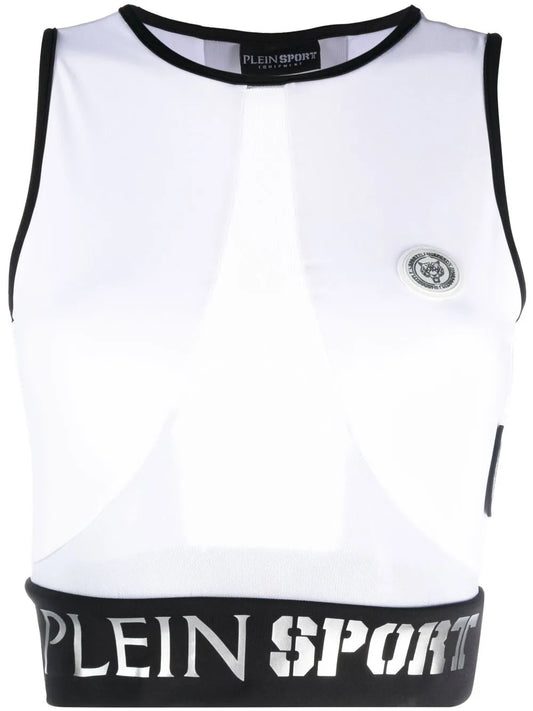 Logo Waistband Cotton Crop Top