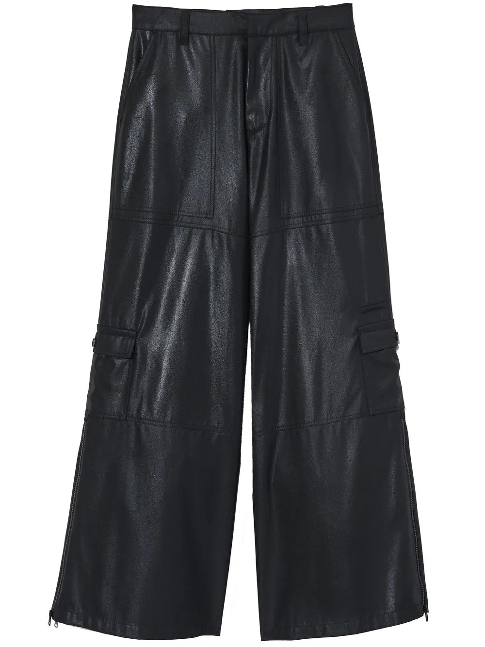 Wide-Leg Cargo Trousers