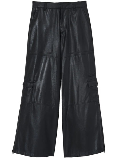 Wide-Leg Cargo Trousers