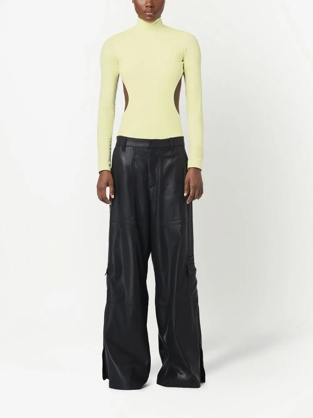 Wide-Leg Cargo Trousers