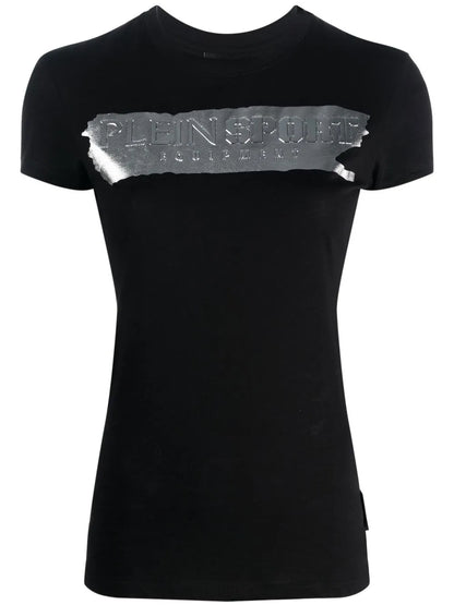 Metallic Logo-Print T-Shirt