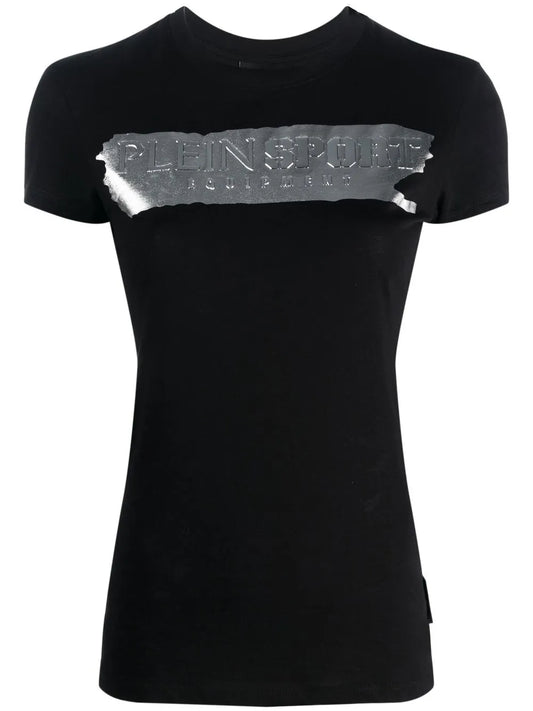 Metallic Logo-Print T-Shirt