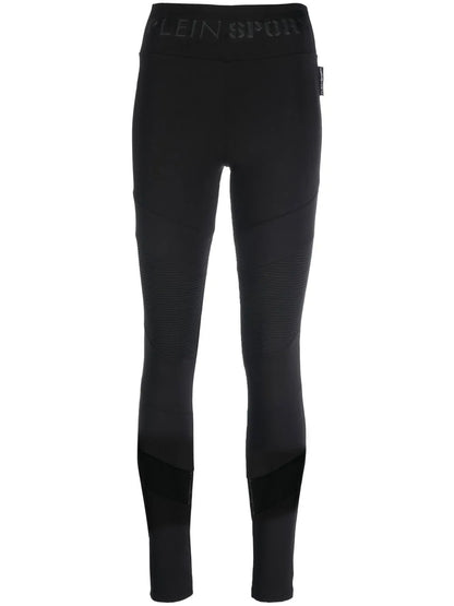 Ribbed-Panelled Cotton Leggings