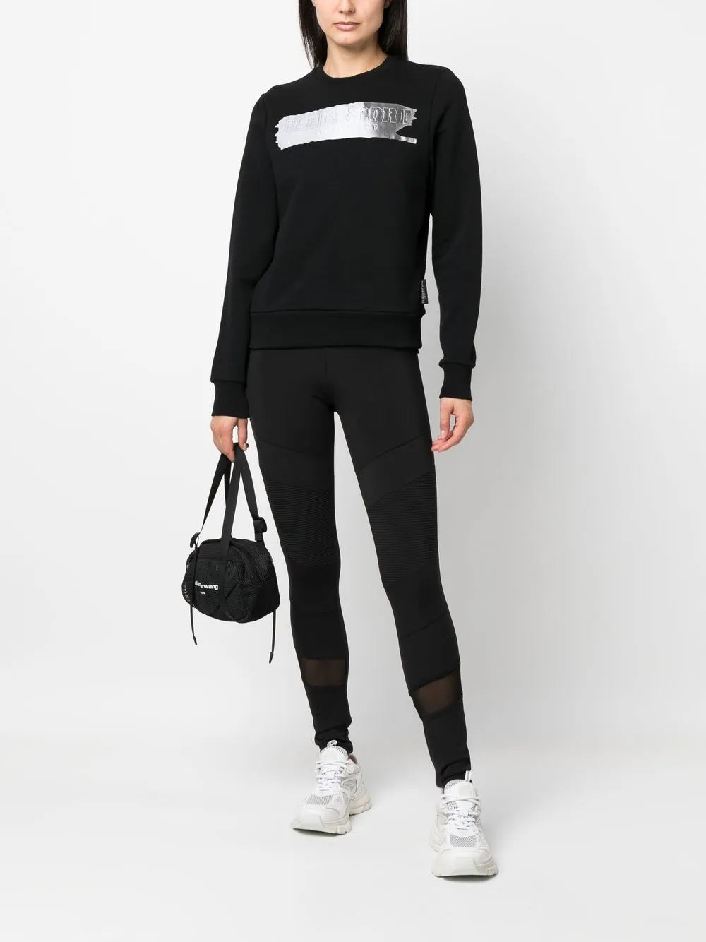 Metallic-Logo Cotton Sweatshirt