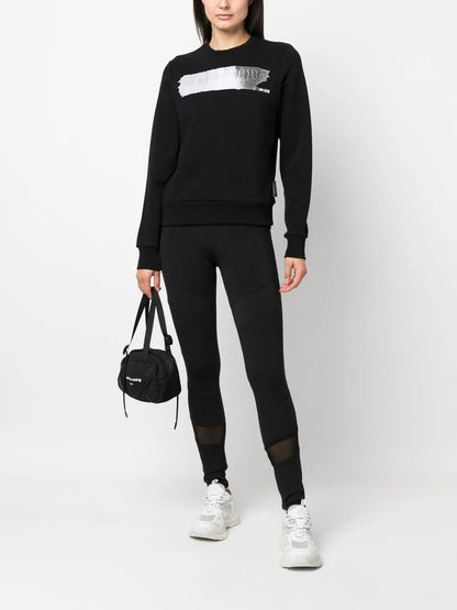 Metallic-Logo Cotton Sweatshirt