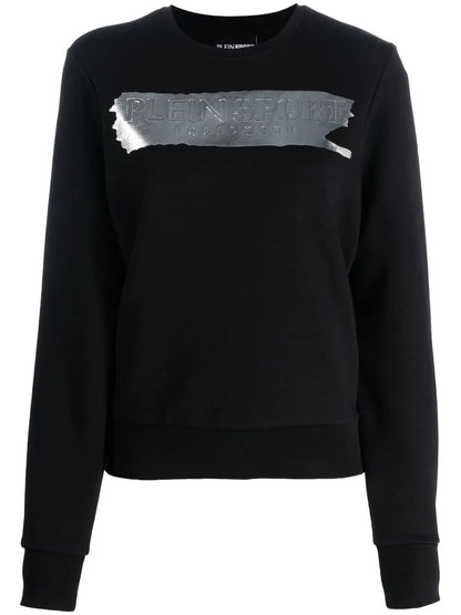 Metallic-Logo Cotton Sweatshirt