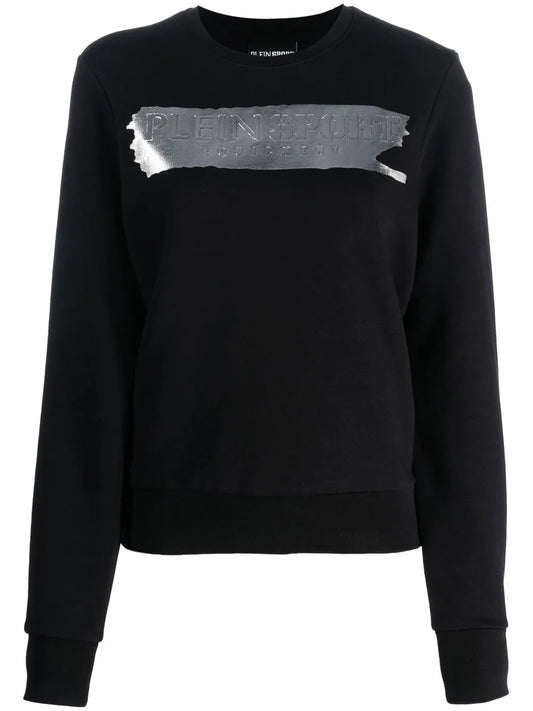 Metallic-Logo Cotton Sweatshirt
