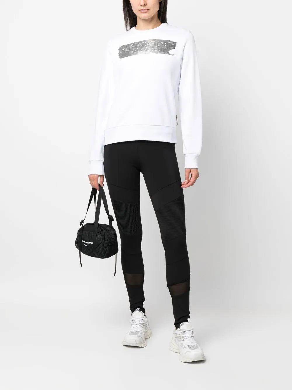 Metallic Logo-Print Cotton Sweatshirt