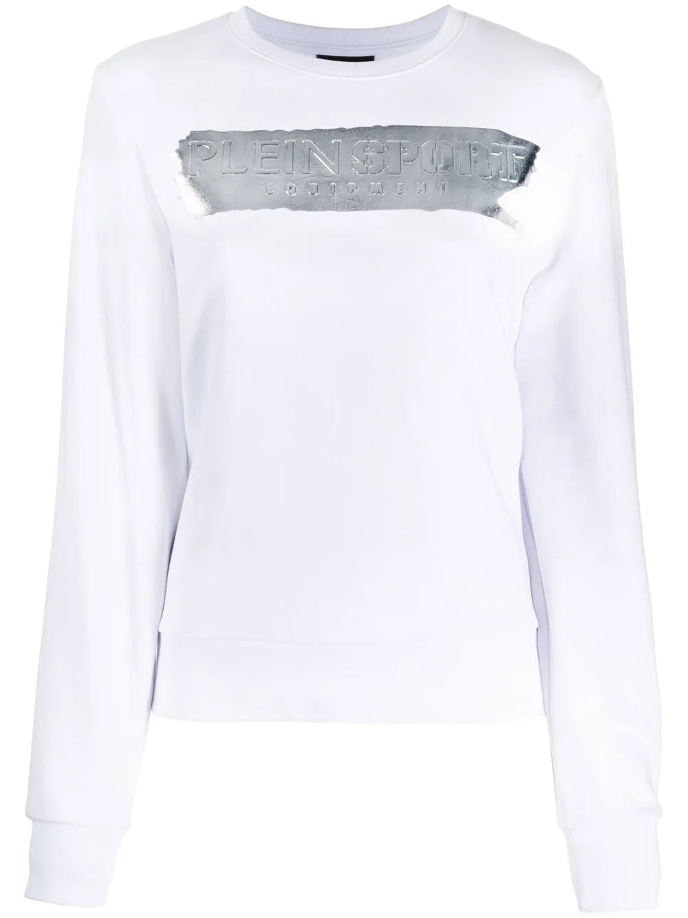Metallic Logo-Print Cotton Sweatshirt