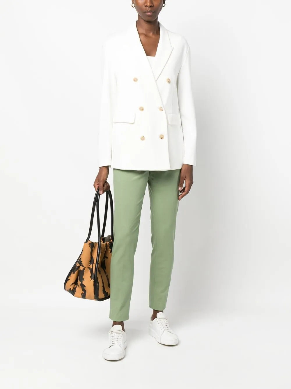 Low-Rise Tapered Trousers