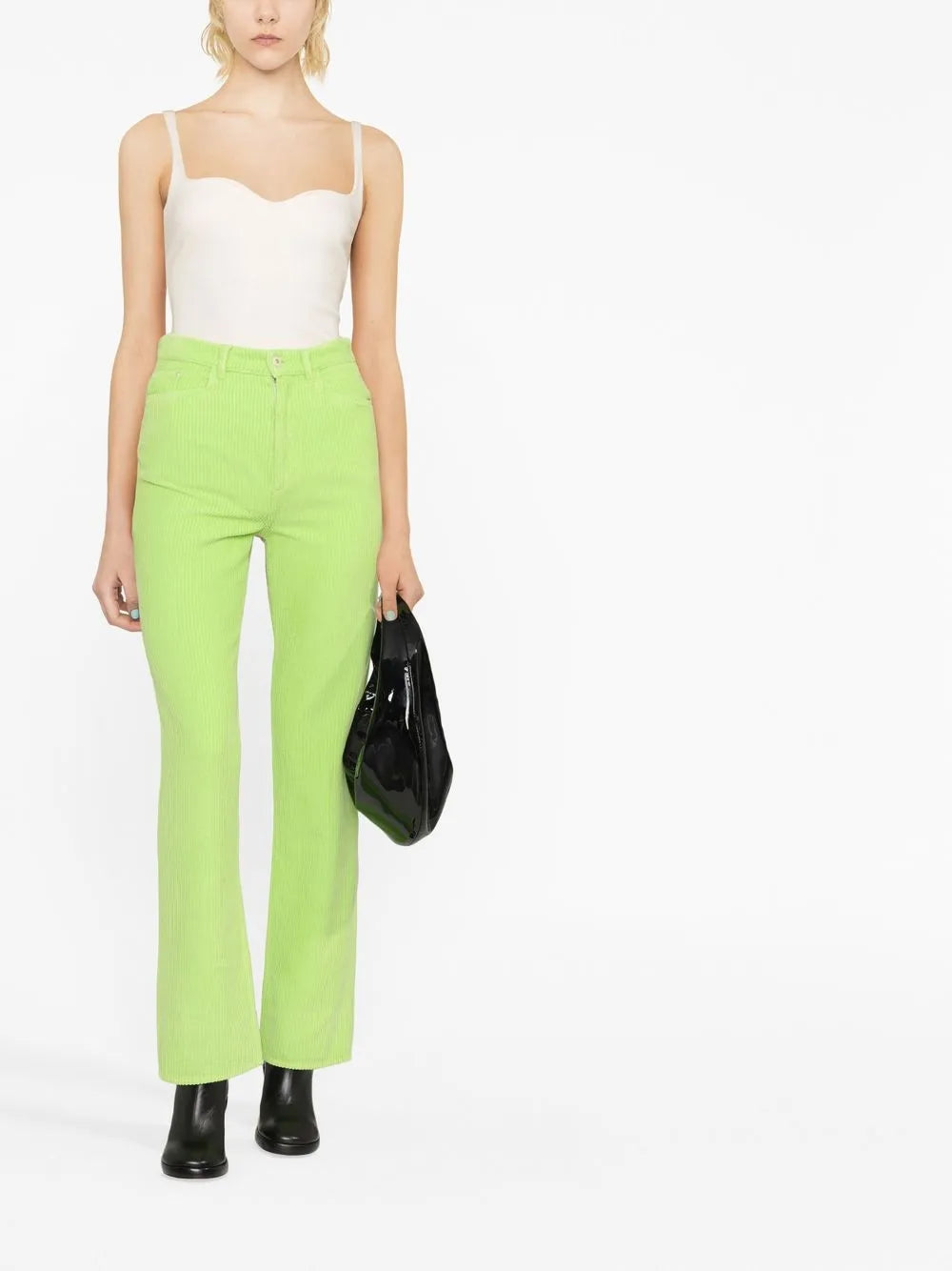 High-Waisted Corduroy Trousers