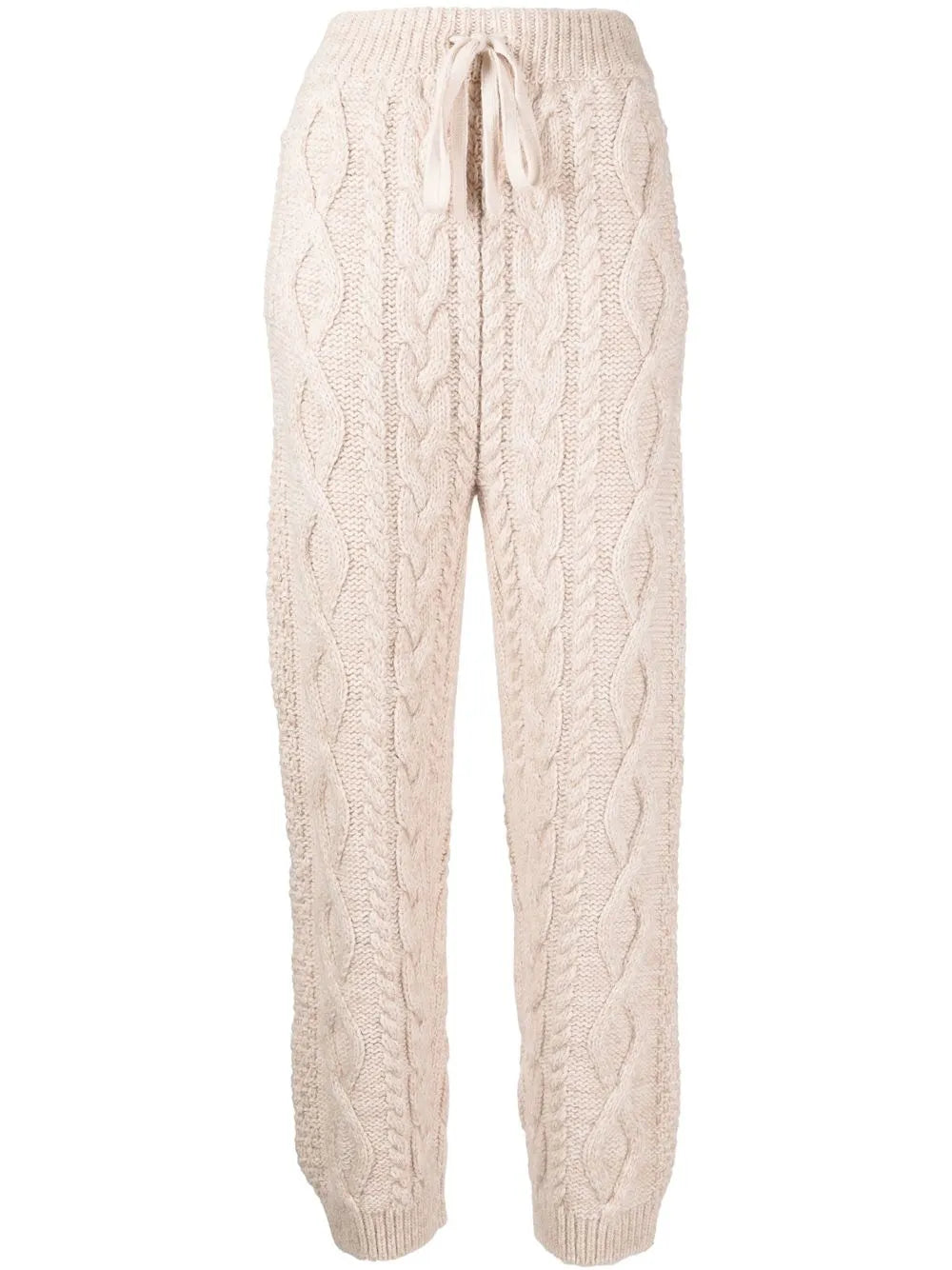 Cable-Knit Straight Trousers