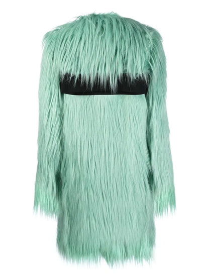 Faux-Fur Mid-Length Coat