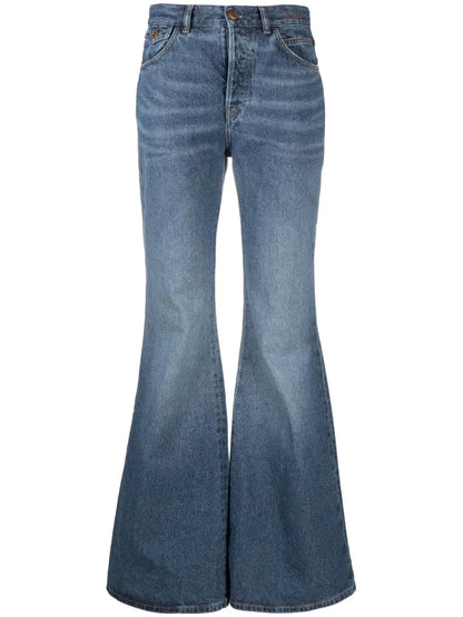 Recycled Cotton Denim Flared Jeans