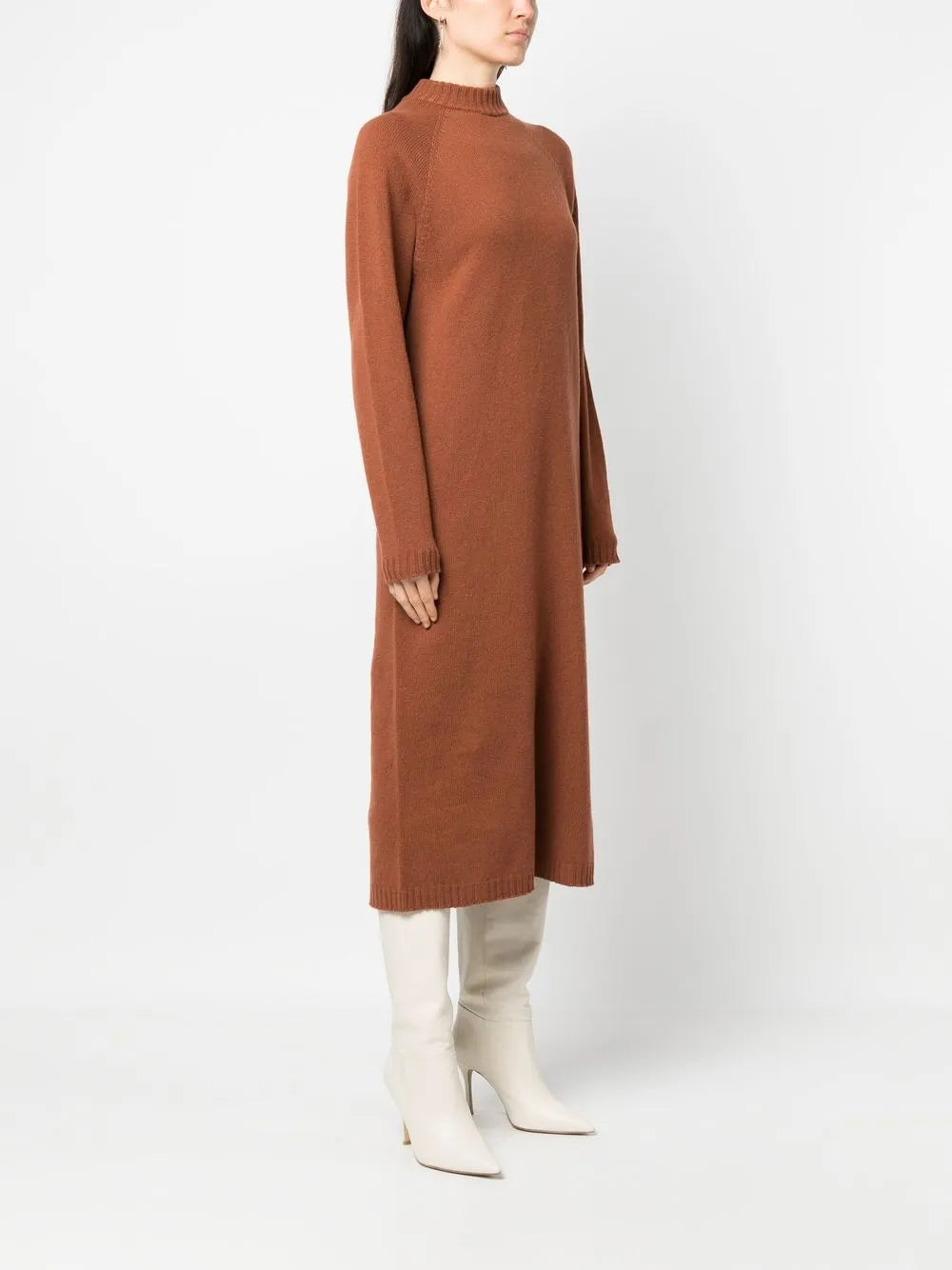 Mock-Neck Knit Dress