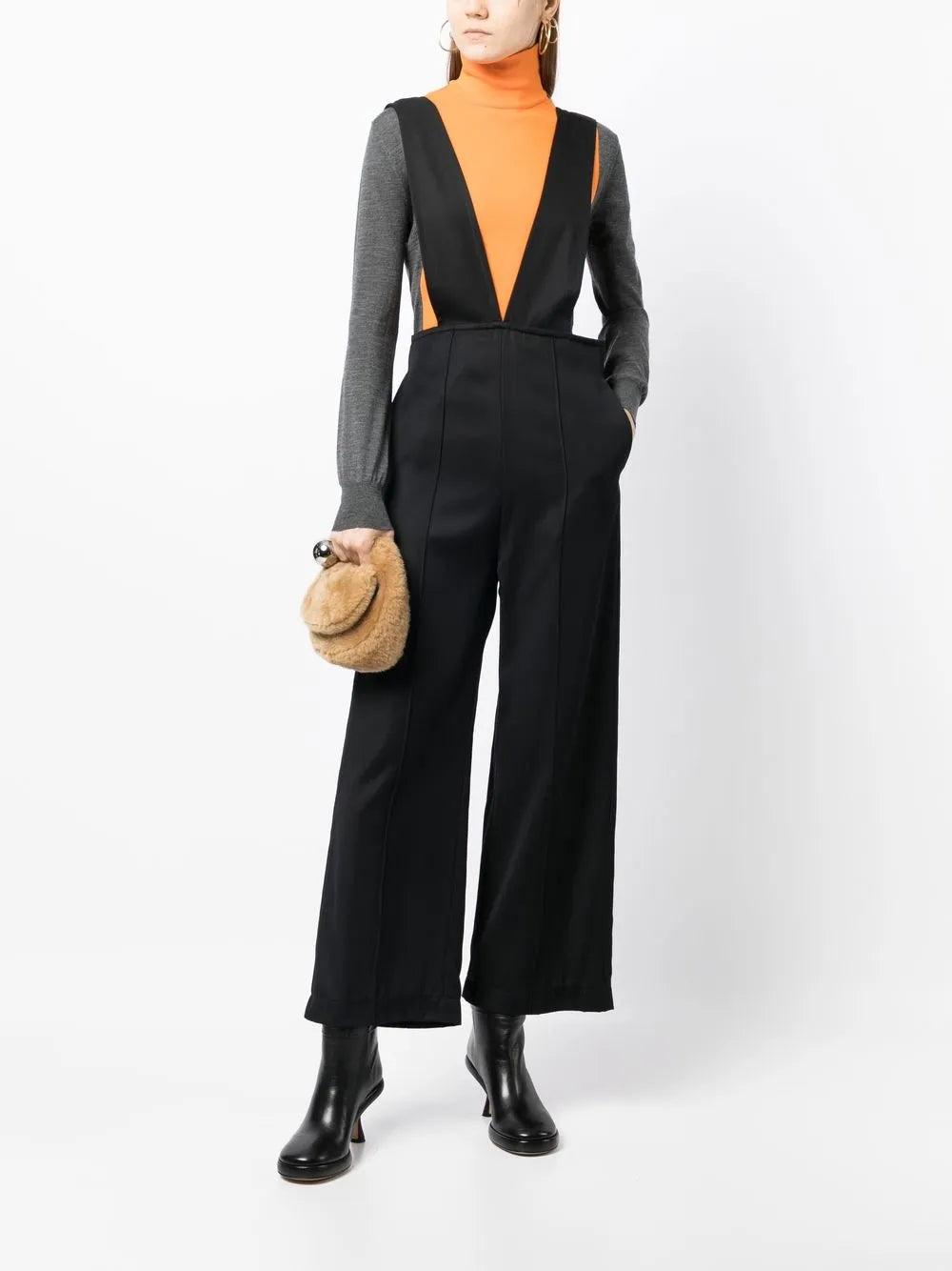 Deep V-Neck Jumpsuit