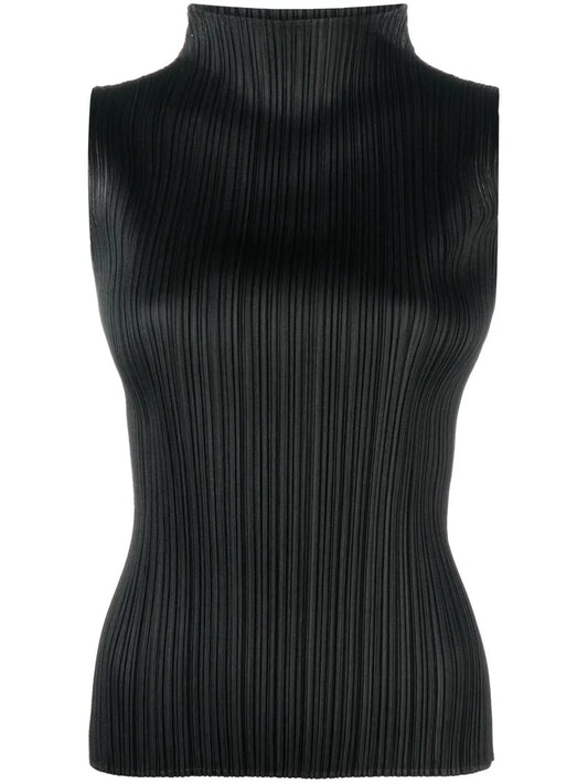 Plisse Sleeveless Top