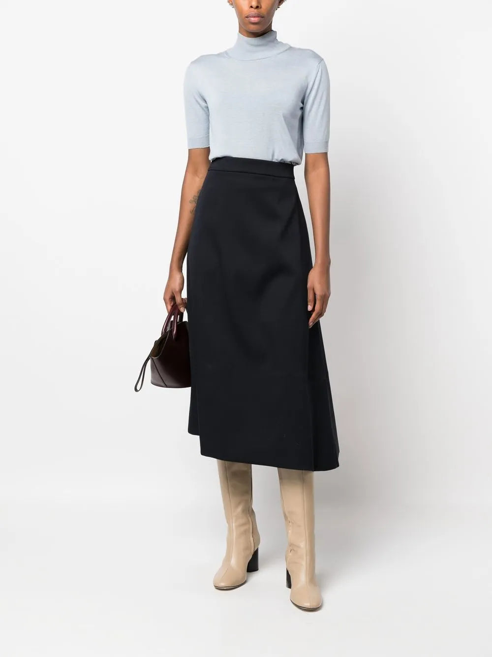 Asymmetric Midi Skirt