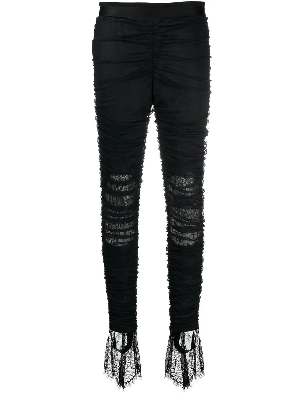 Slim-Cut Lace-Detail Jeans