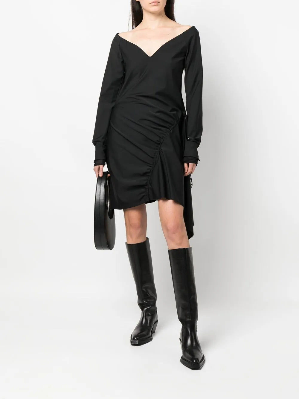 Belted Asymmetric Dress